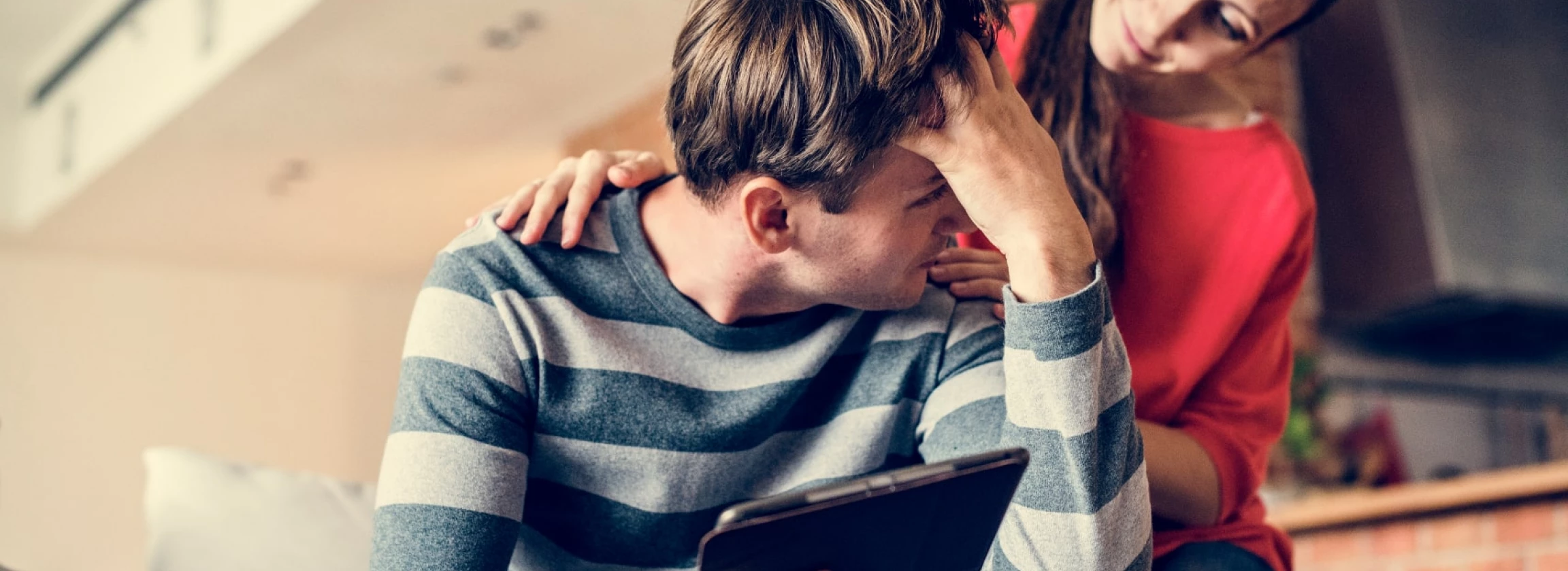 people with worried emotion