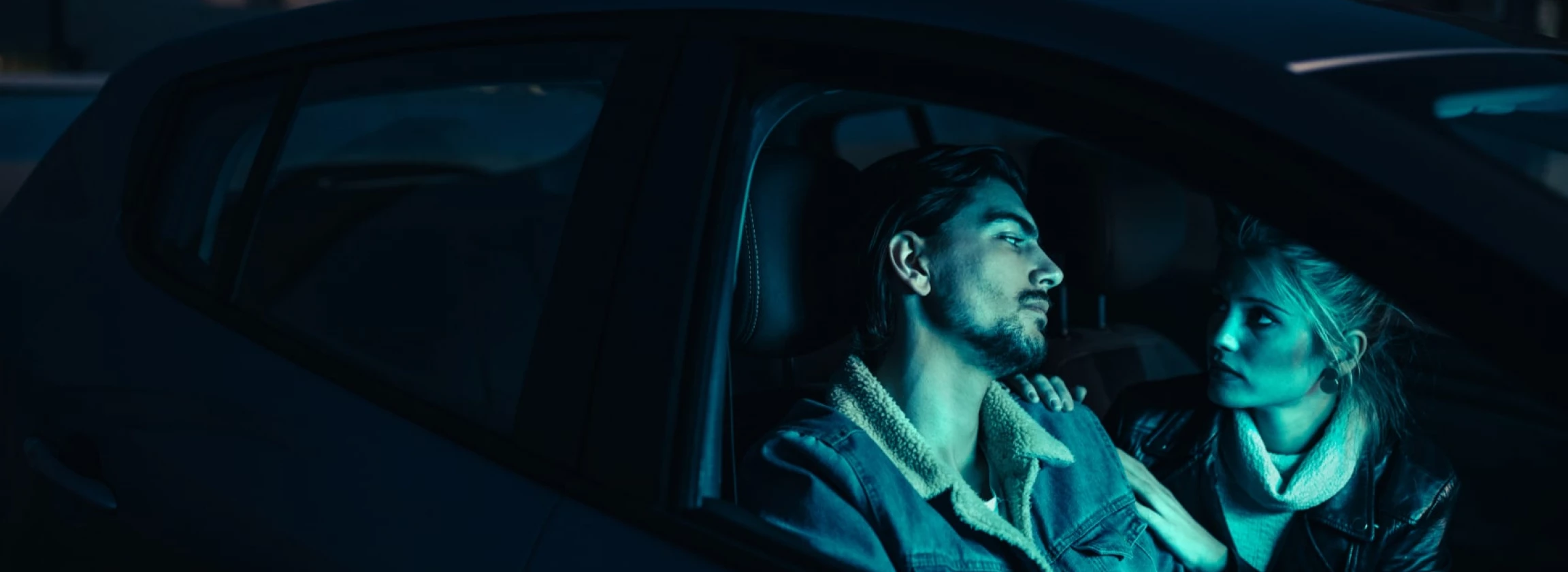 couple arguing in the car