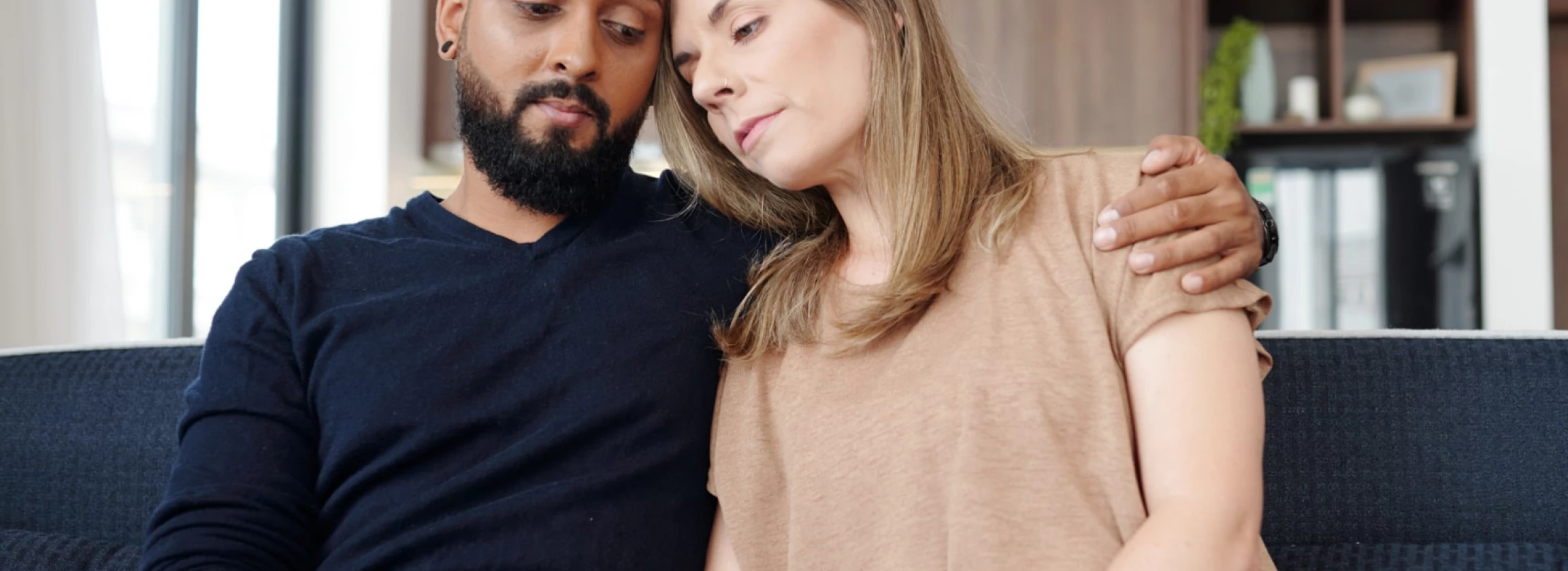 Couple suffering from loss