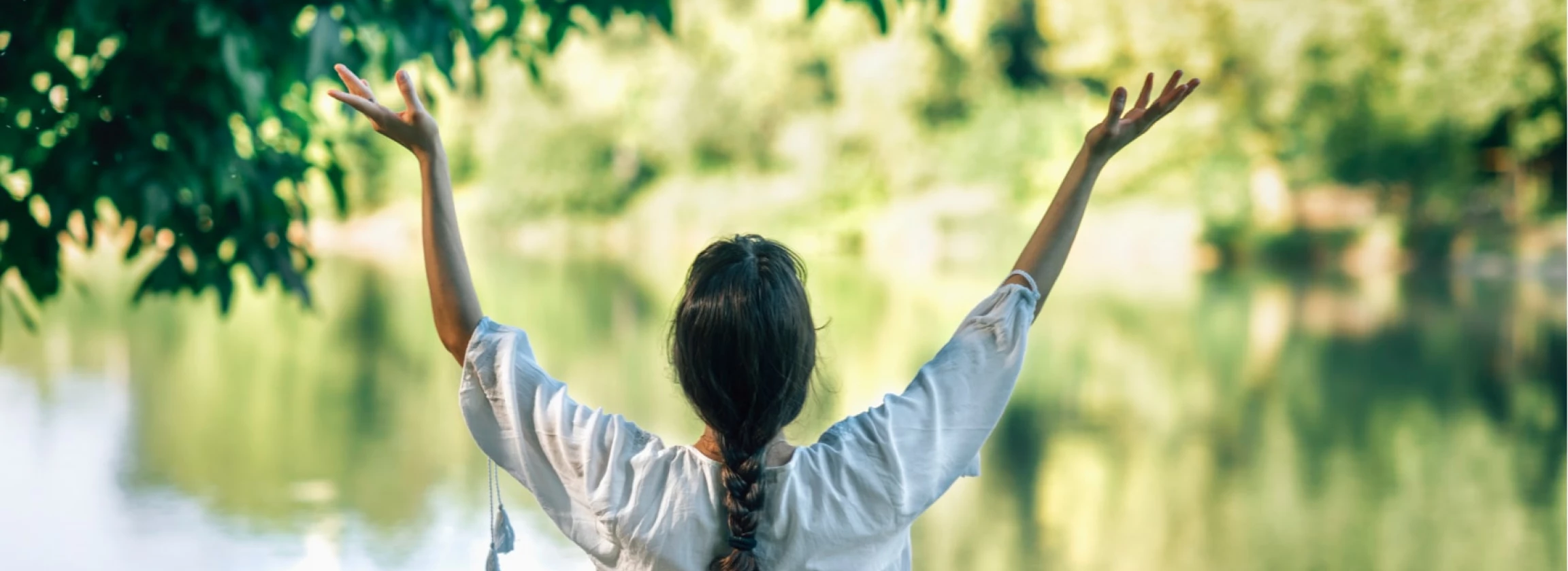 self discovery meditation in nature by the lake