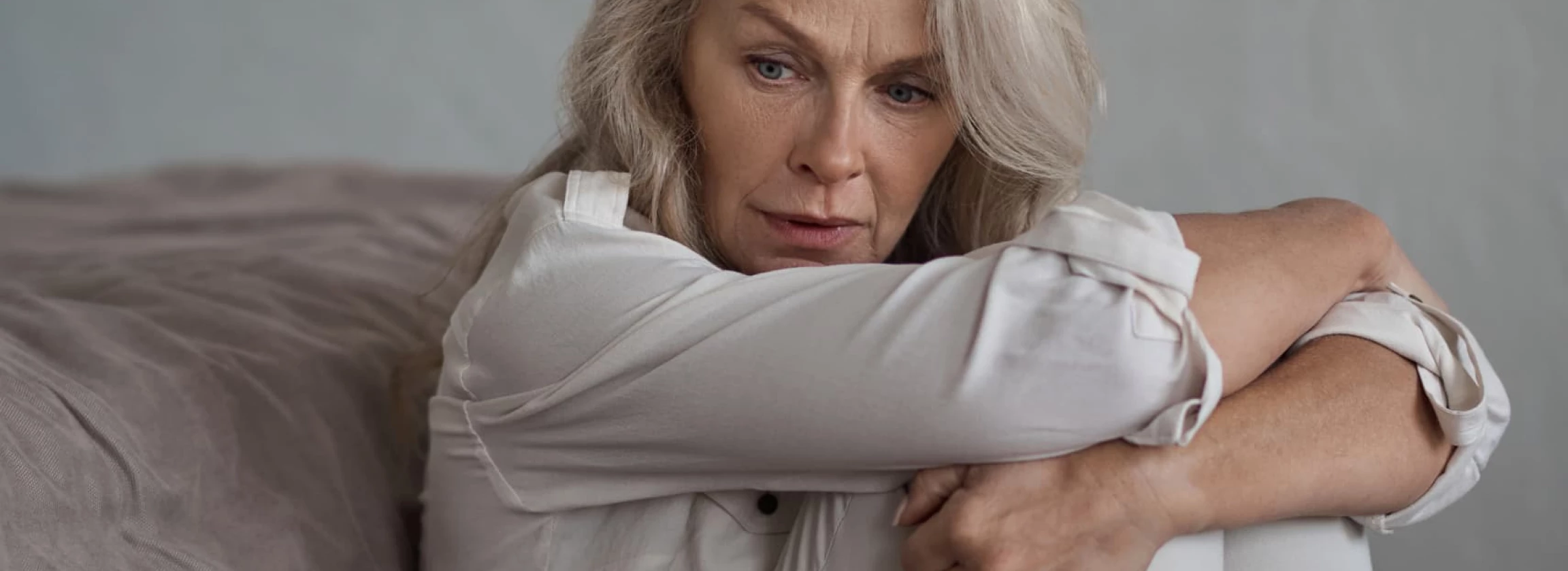 Dispirited mature woman suffering from depression