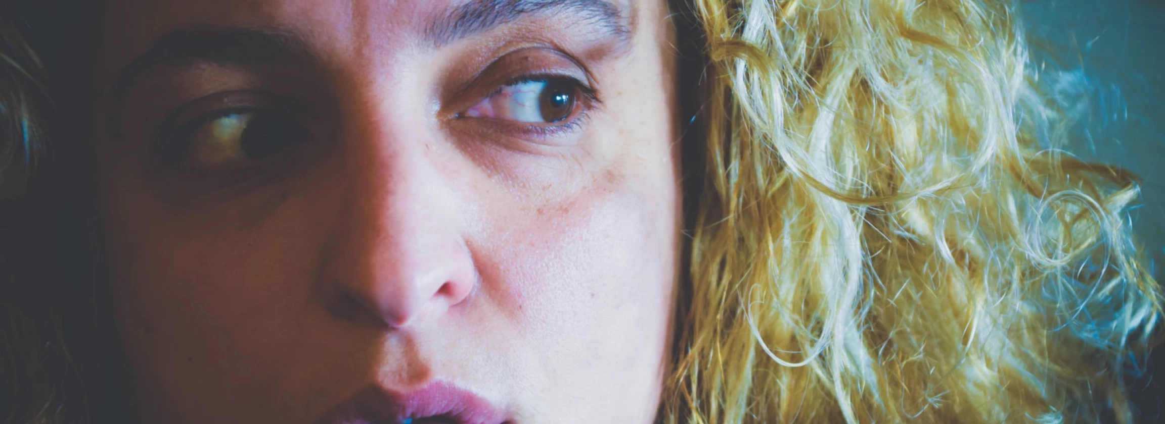 stress fear breaking up woman portrait