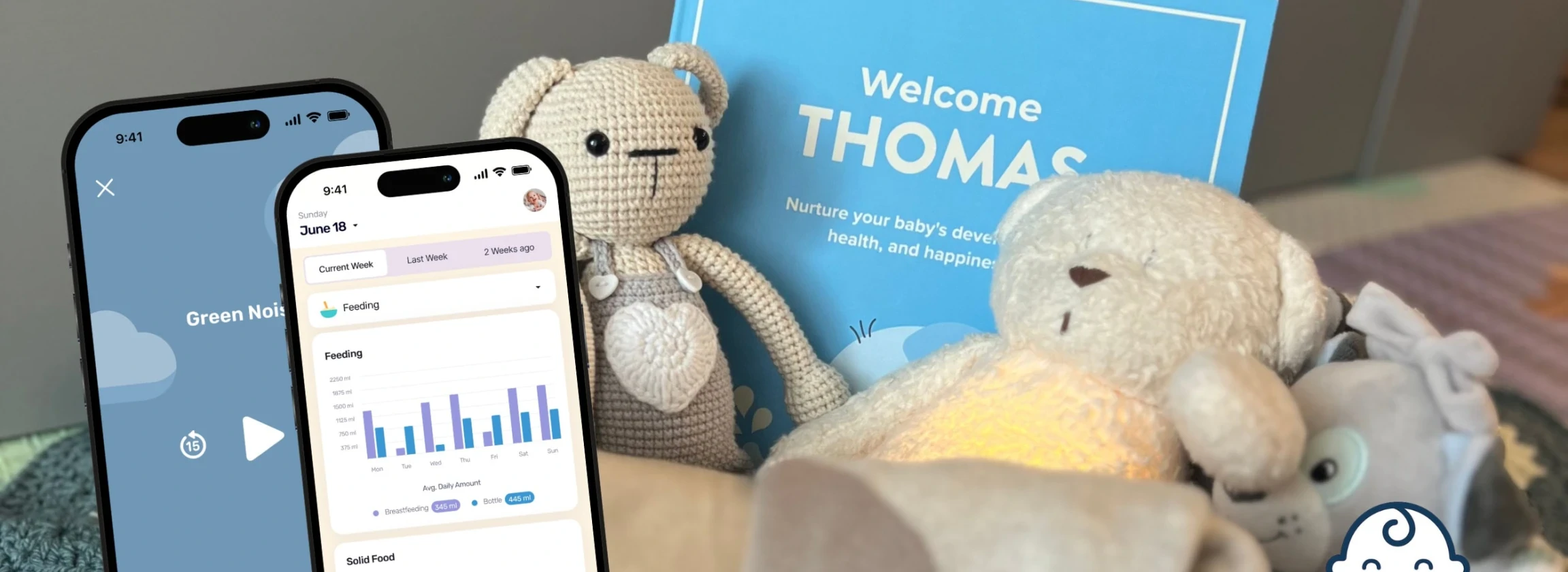 Welcome Baby book and app screenshot