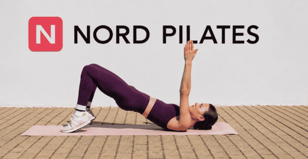 nord pilates logo and girl working out