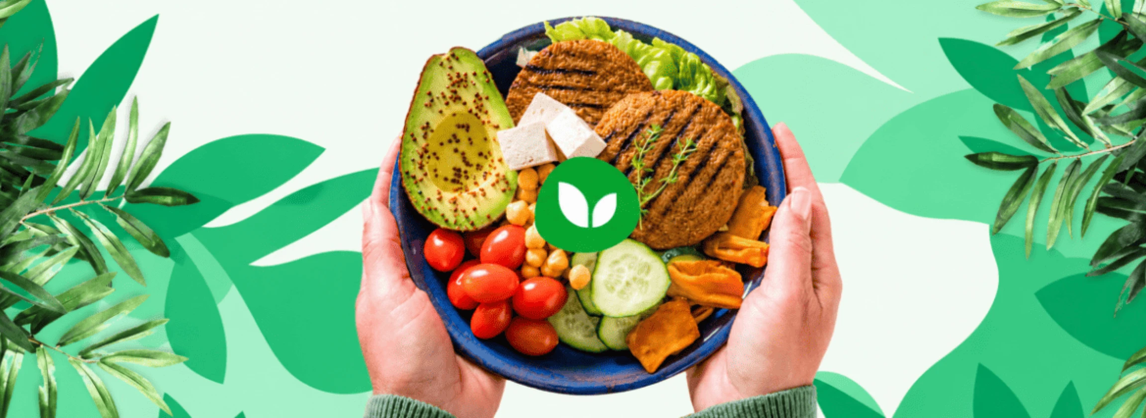 salad bowl with green diet logo