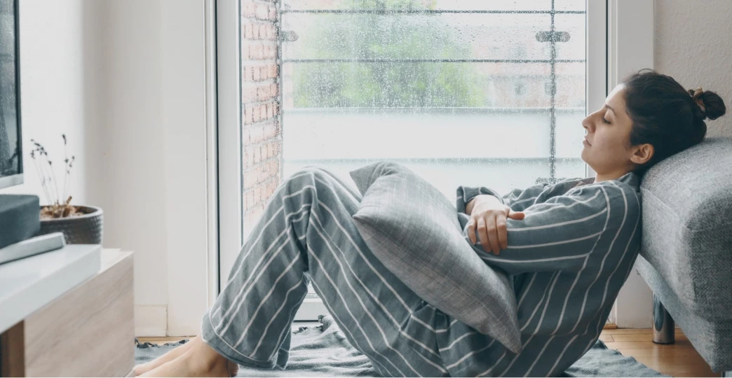a lady suffering from depression