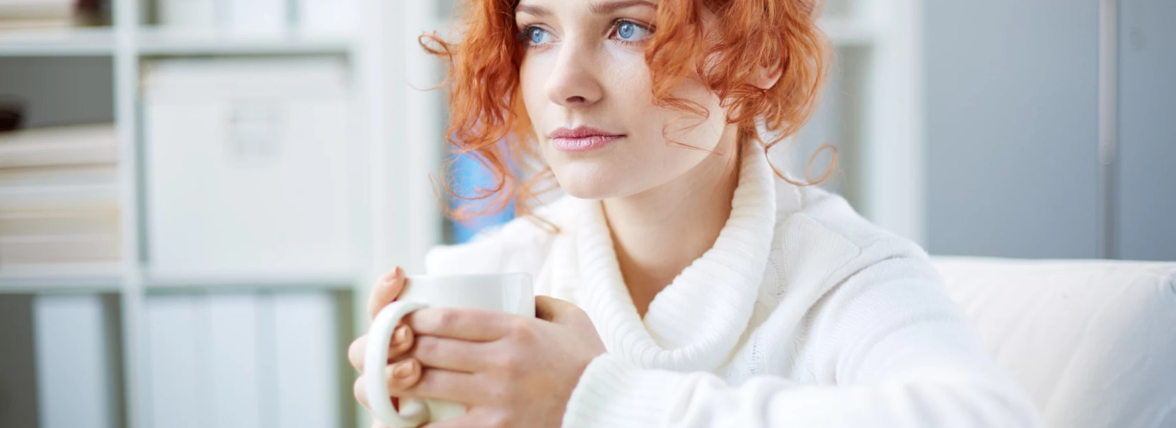woman feel slightly relieved from anxiety