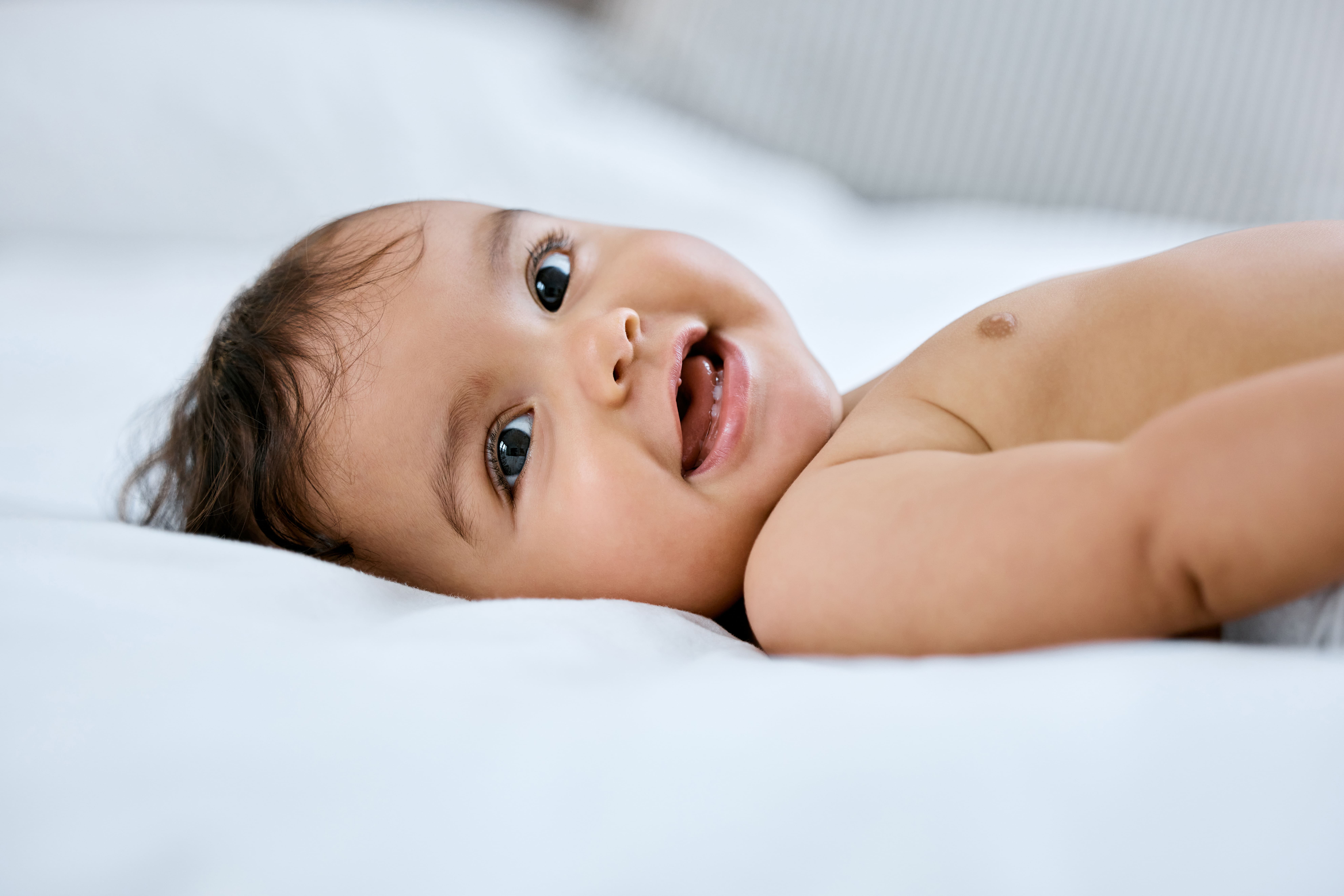 cute baby smiling